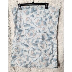 West Elm Organic Cotton Falling Petals Pillow Sham Blue Sustainable Quiet Luxury